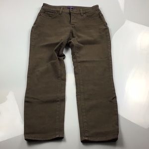 NYJD women’s lift tuck legging pants brown size 0 waist 14” length 38”